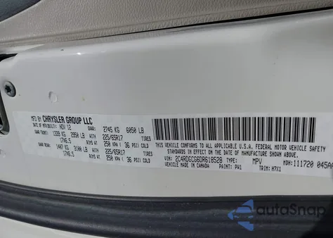 2013 Dodge Grand Caravan Sxt from USA, damaged, VIN 2C4RDGCG6DR618528